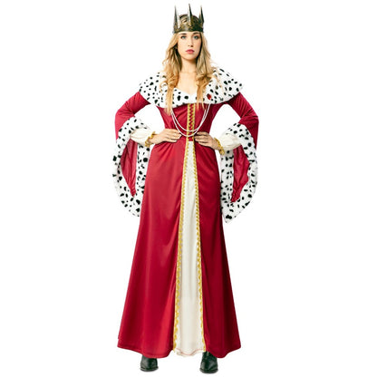 Fantasia de rainha medieval de luxo para mulheres