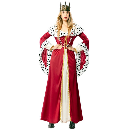 Fantasia de rainha medieval de luxo para mulheres