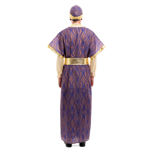 Fato de Rei Mago Baltasar Básico para adulto