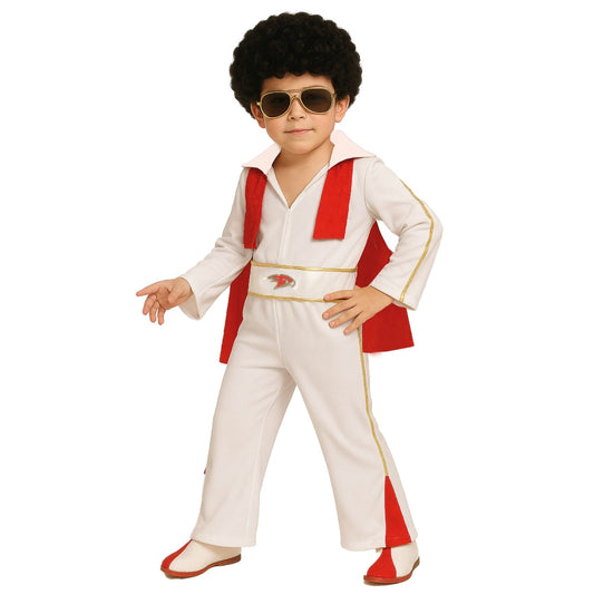 Fato de Rei do Rock Capa para criança