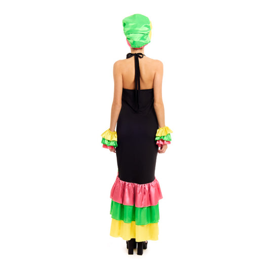 Fato de Rumbera Colorida para mulher