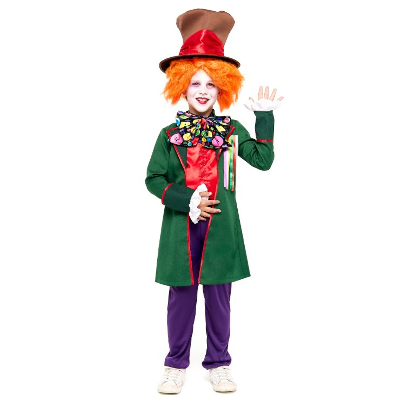 Fato de Chapeleiro Louco com Laço para criança