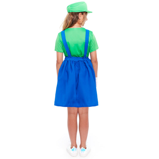 Fato de Super Luigi Boné para menina