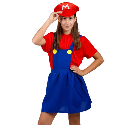 Fato de Super Mario Cap para menina