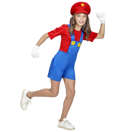 Fato de videojogo Super Mario para menina