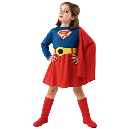 Fato de Super Heroína com Capa para menina