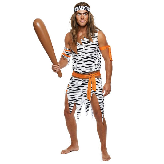 Fato de Troglodita Zebra para homem