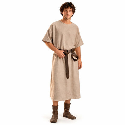 Fato de Túnica Bege Medieval para adulto