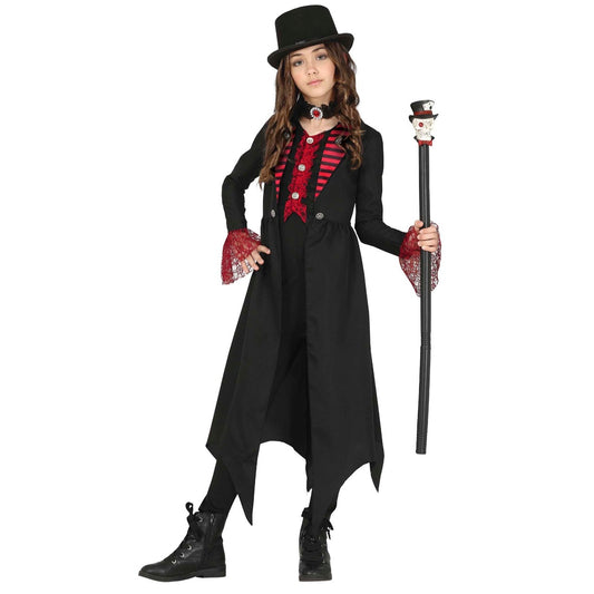Fato de Vampira Gótica Eco para menina