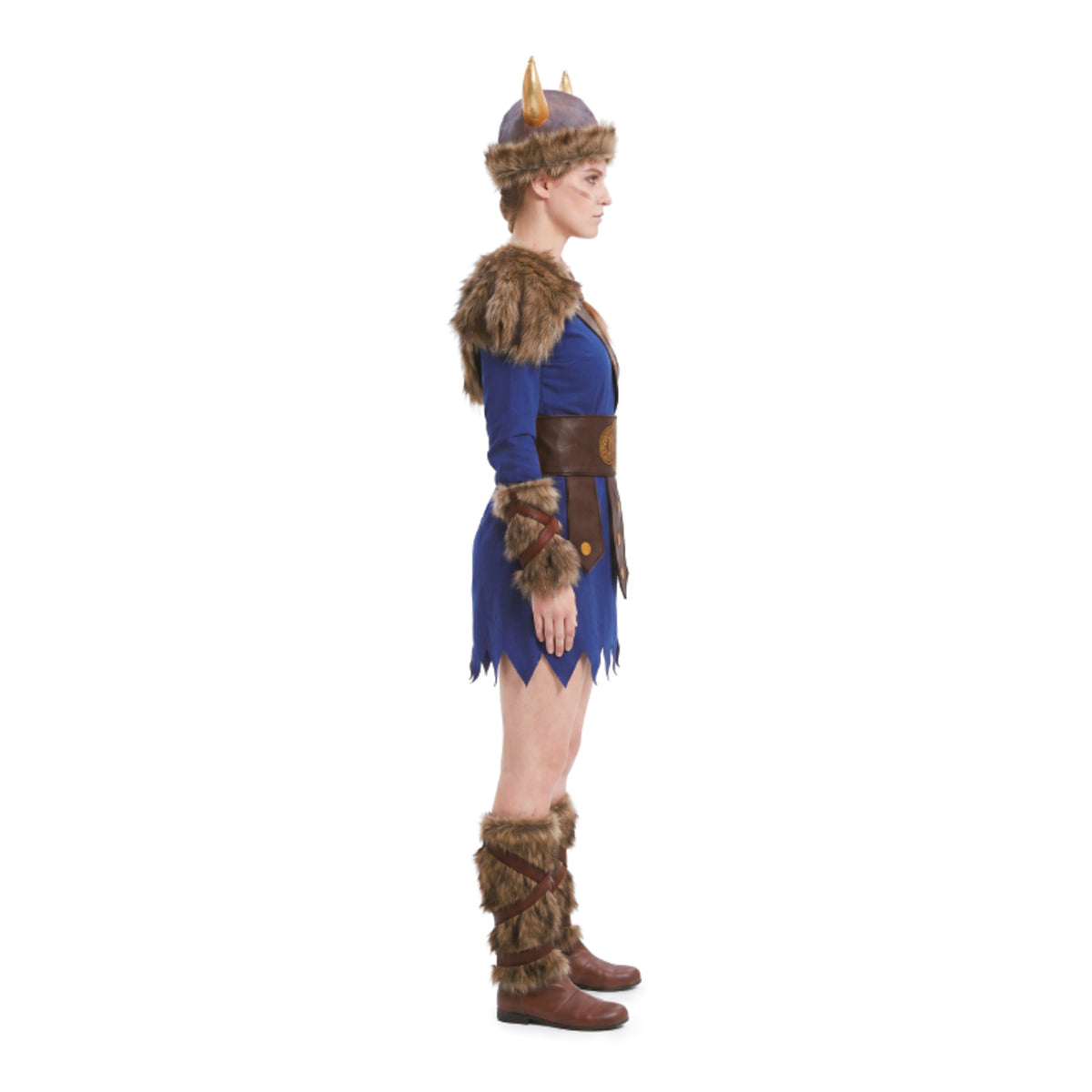 Fato de Vikinga Azul para mulher