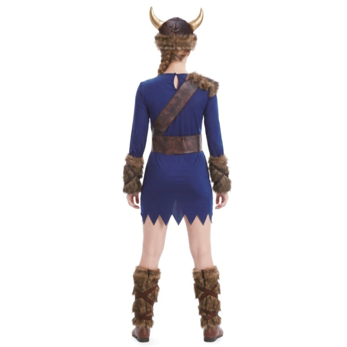 Fato de Vikinga Azul para mulher
