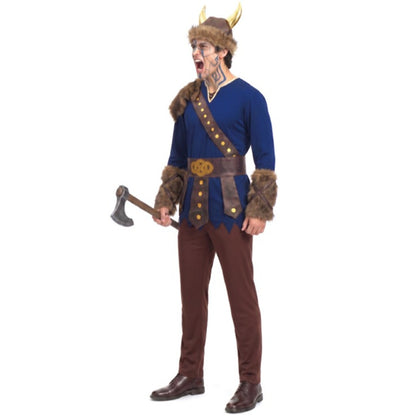 Fato de Viking Azul para homem