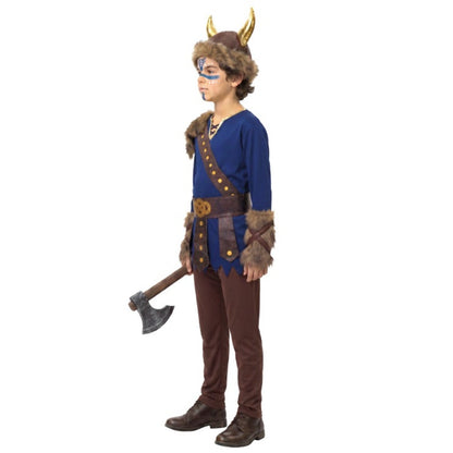 Fato de Viking Azul para criança