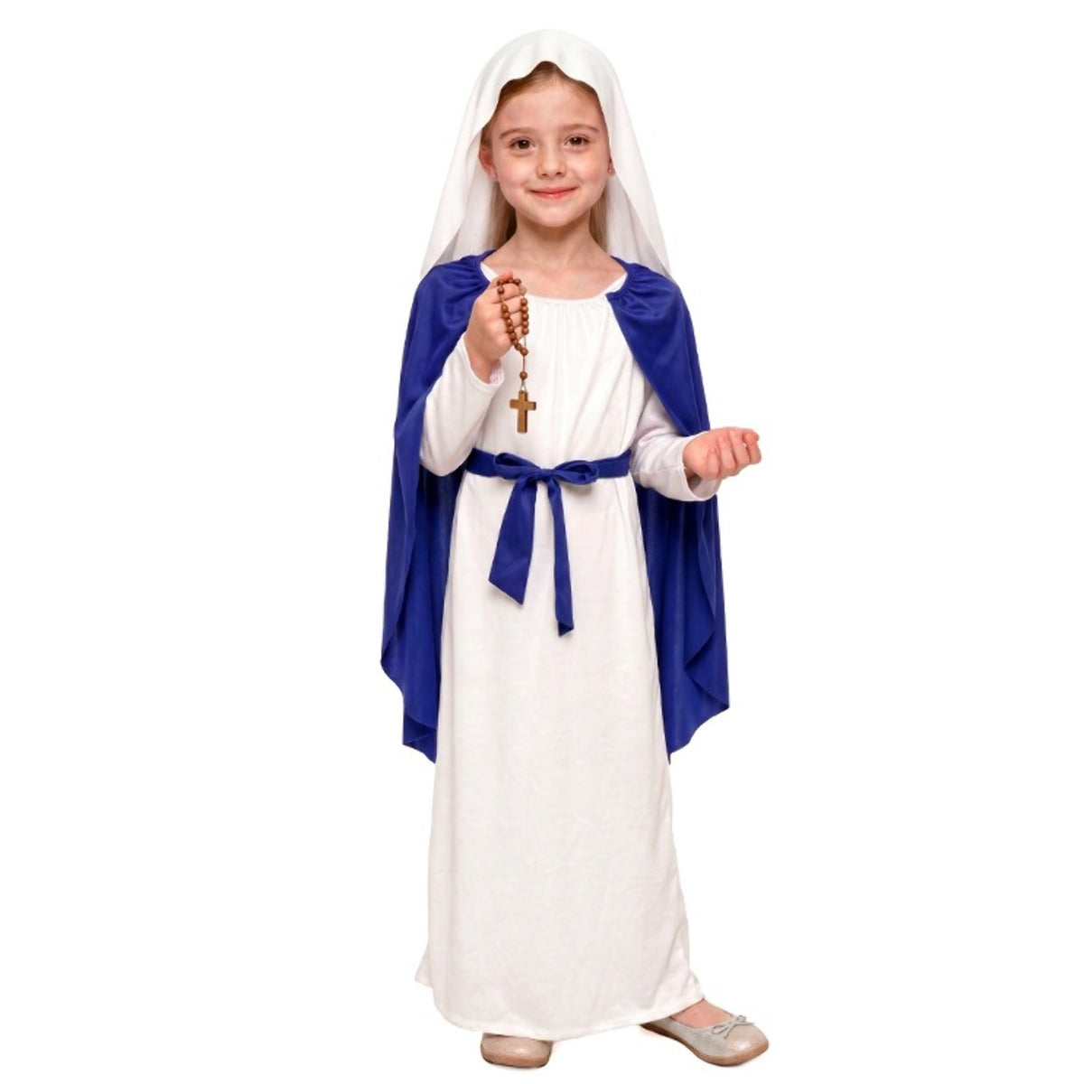 Fato de Virgem Maria Bicolor para menina