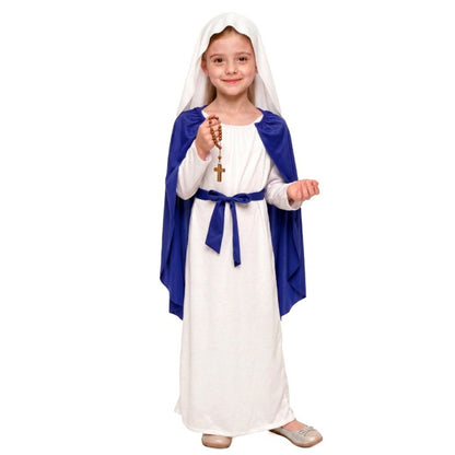 Fato de Virgem Maria Bicolor para menina