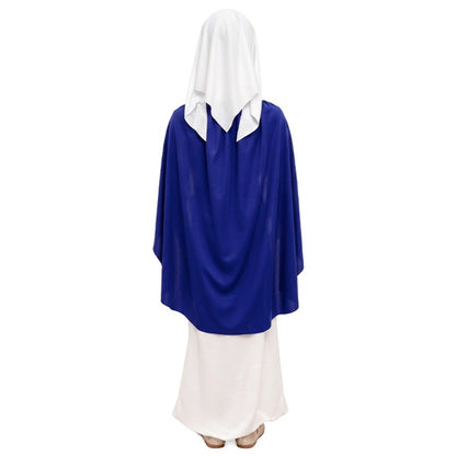 Fato de Virgem Maria Bicolor para menina