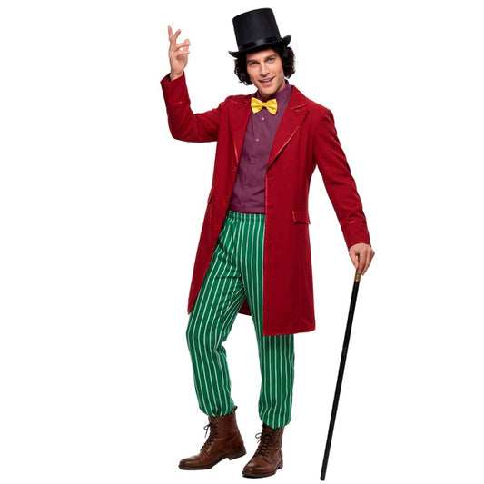 Fato de Willy Wonka com Laço para homem 