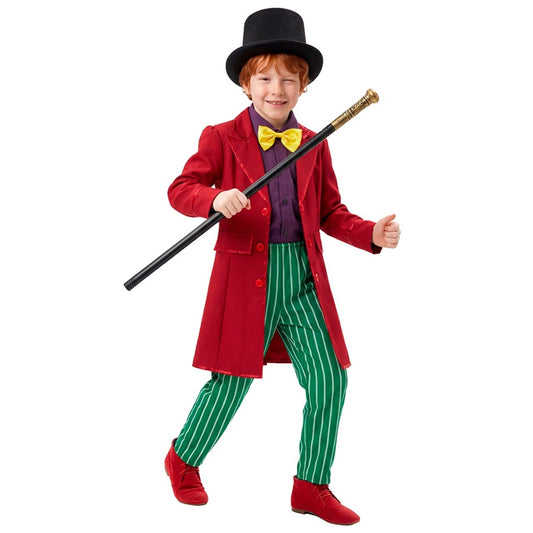 Fato de Willy Wonka com Laço para menino 