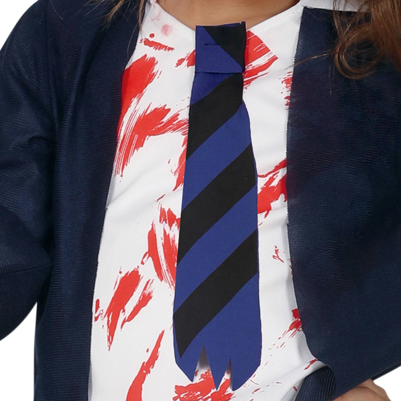 Fato de Zombie Colegial Azul para menina