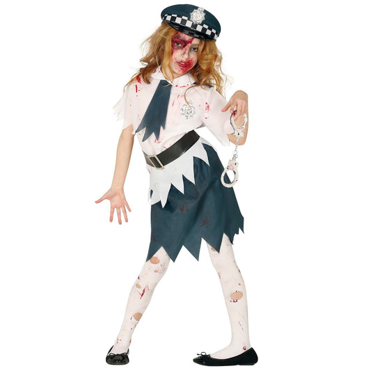 Fato de Zombie Polícia com Bicos para menina