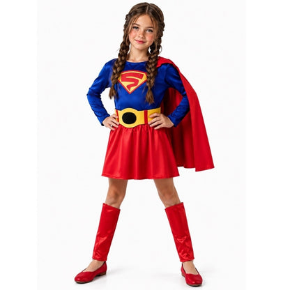 Fato de Super Heroína com Capa para menina