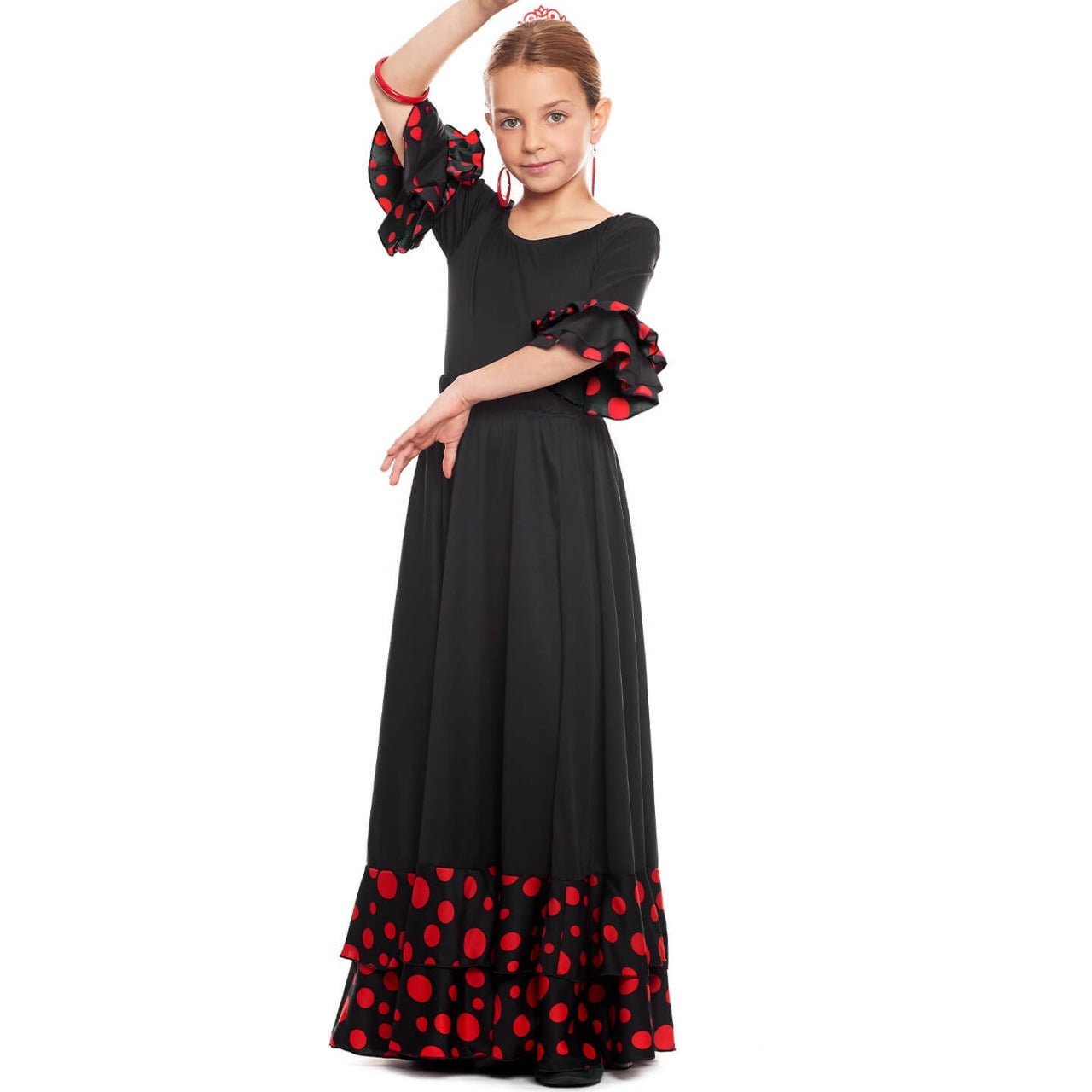 Saia Flamenca Preta Infantil