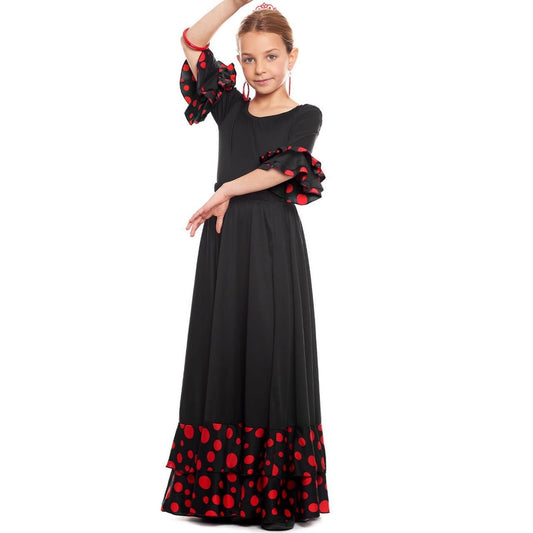 Saia Flamenca Preta Infantil