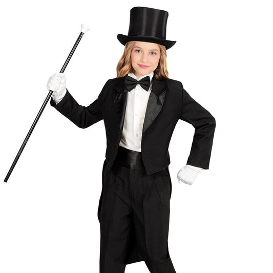 Fato de Fraque Preto com Gola de Cetim infantil