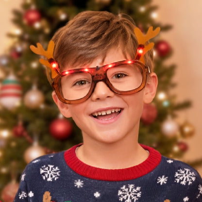 Óculos de Natal Reno Luminosos