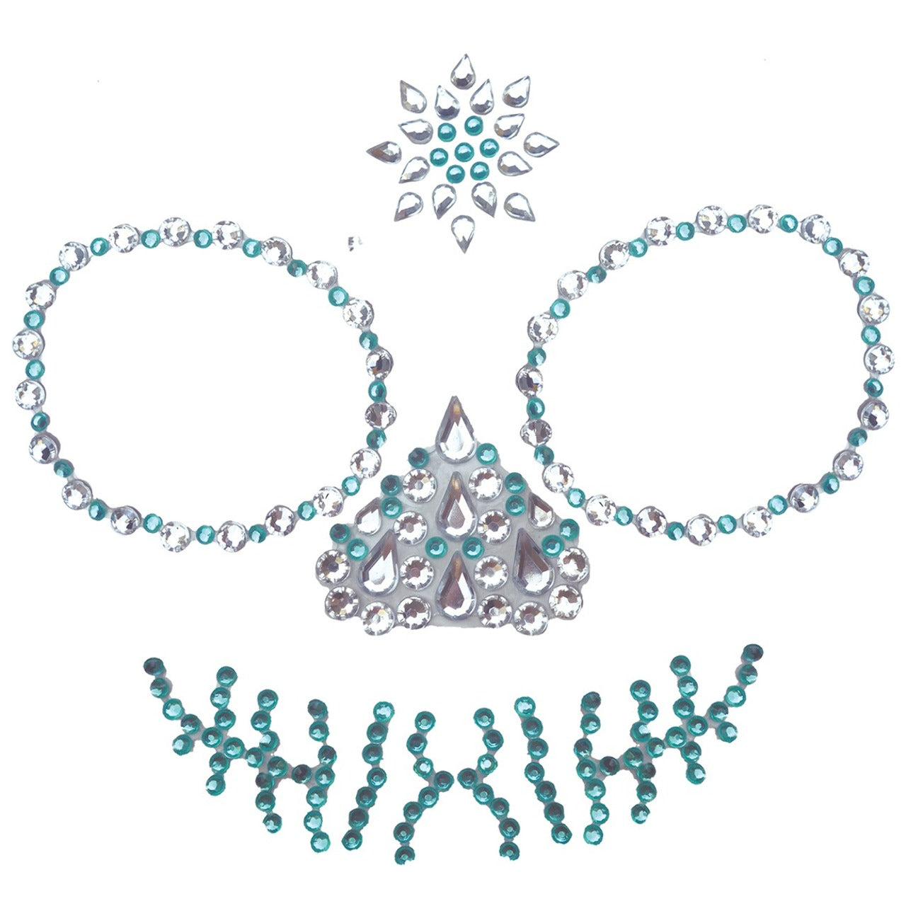 Gemas Glitter Autocolantes Catrina Caveira