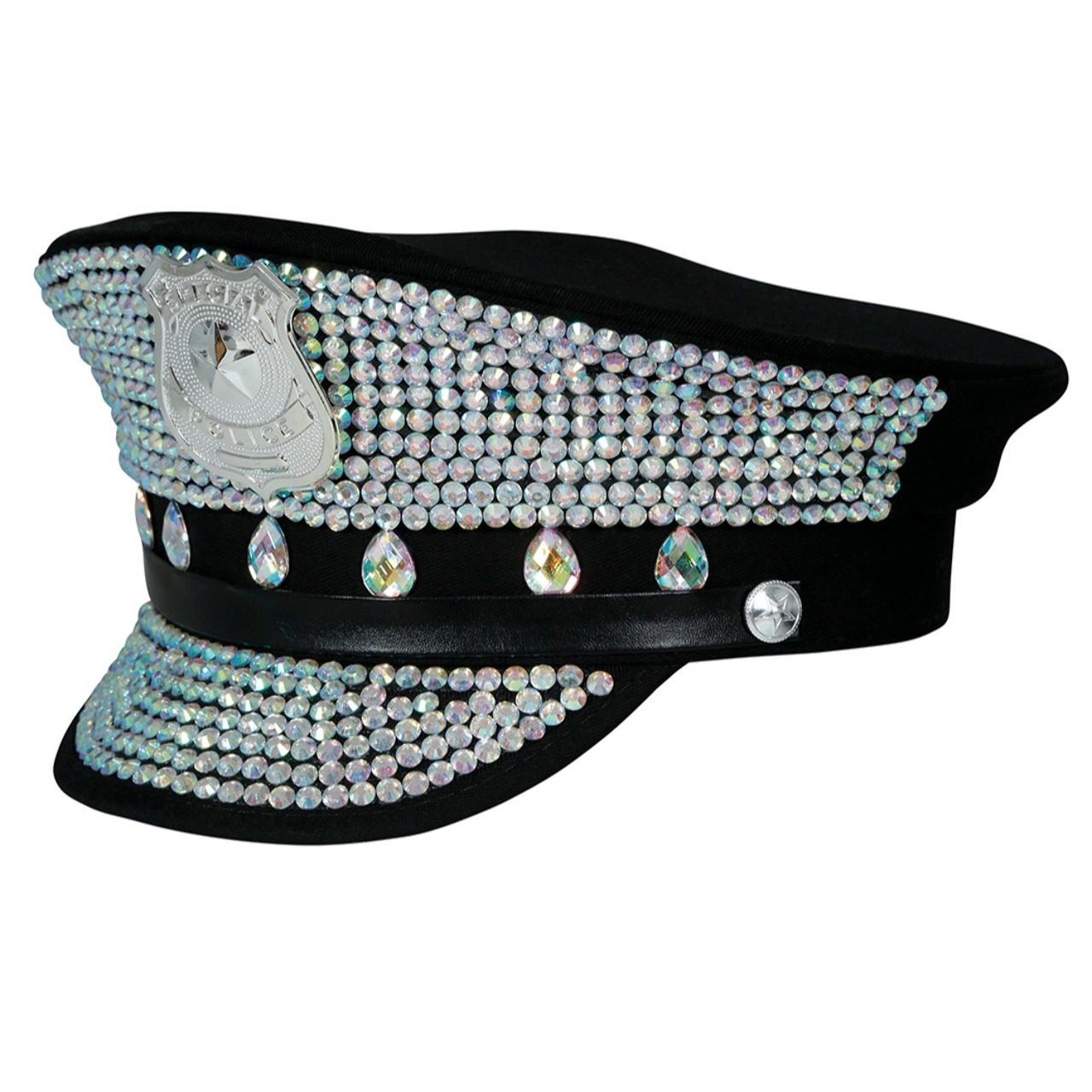Gorra de Polícia Brilhante 