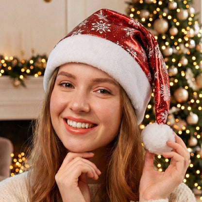 Gorro de Natal Vermelho Metalizado