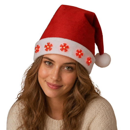 Gorro de Pai Natal Copos Luminosos