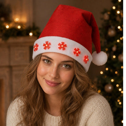 Gorro de Pai Natal Copos Luminosos