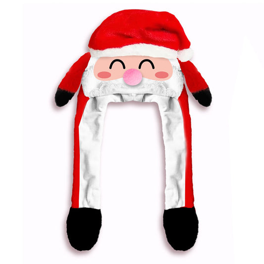 Gorro de Pai Natal com Orelhas Móveis