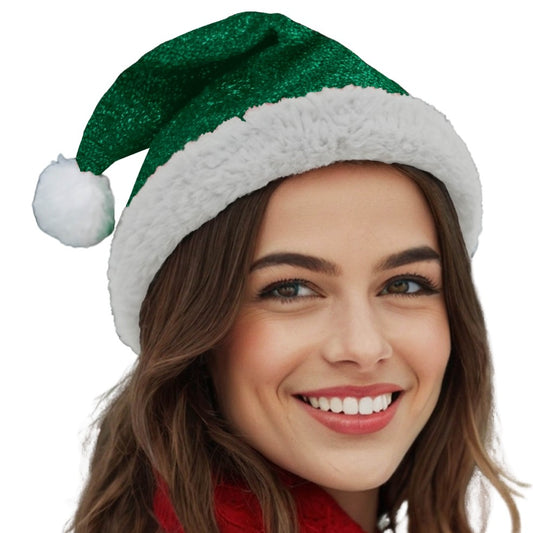 Gorro de Pai Natal Verde Brilhante