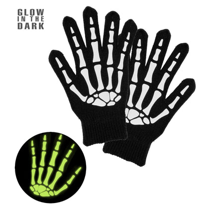 Luvas de Esqueleto Ossos Glow