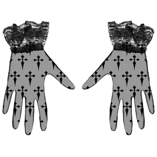 Luvas Góticas Cruzes