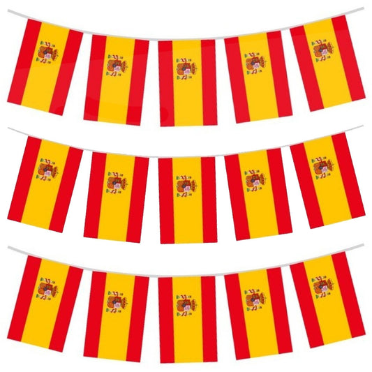 Grinalda de Bandeirolas de Espanha 10m