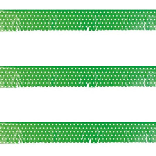 Bandeirolas de Franja Verde com Bolinhas Brancas