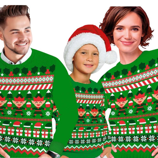 Sweater de Natal de Elfo para grupo