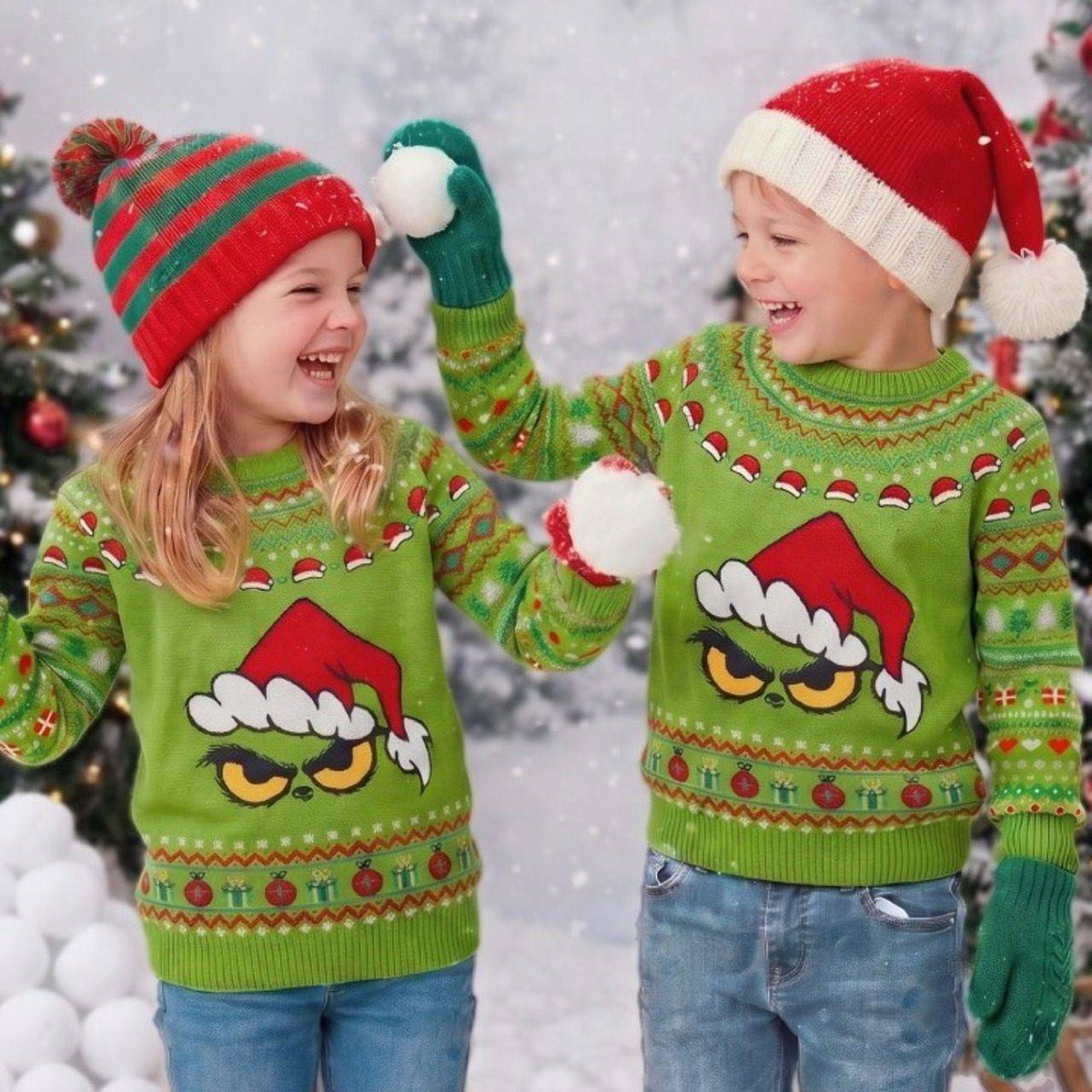 Camisola de Natal Grinch infantil