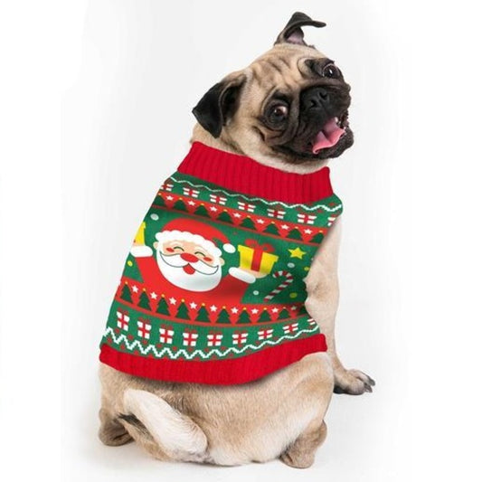 Jersey de Natal do Pai Natal para animal de estimação.