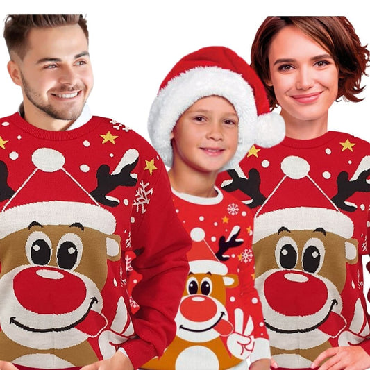 Sweater de Natal de Renas para grupo