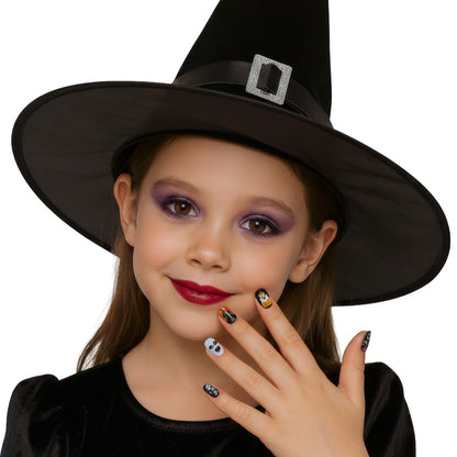 Kit de 12 Unhas Halloween Fantasmas infantil