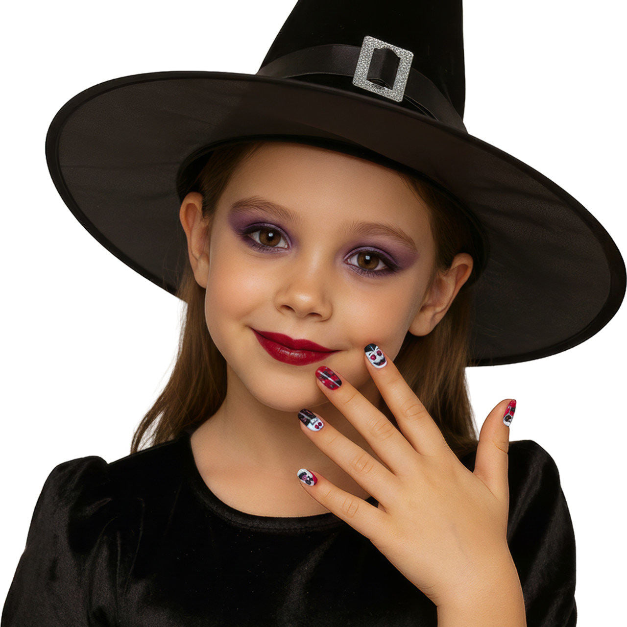 Kit de 12 Unhas Halloween Vampiros infantil
