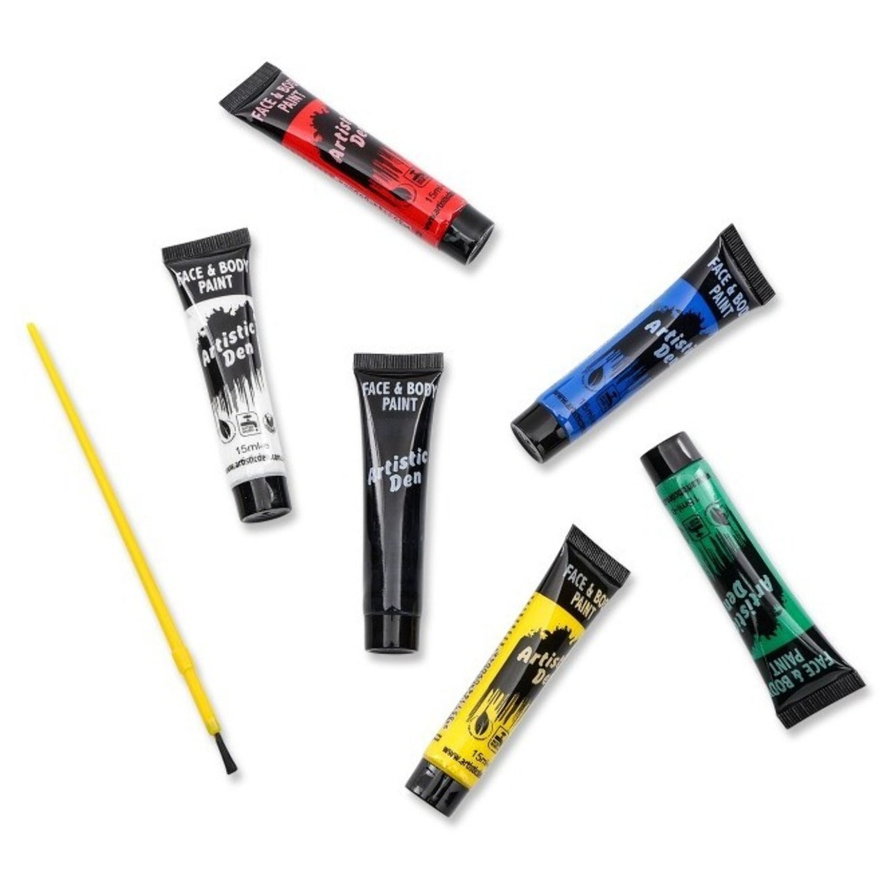 Kit de 6 Tubos de Maquilhagem e Pincel