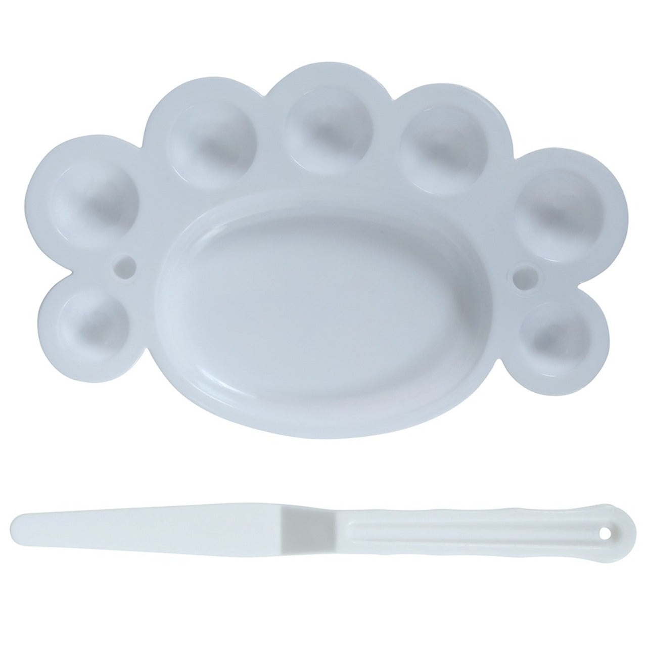 Kit de maquilhagem: 5 Pincéis, espátula e paleta