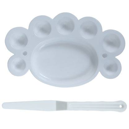Kit de maquilhagem: 5 Pincéis, espátula e paleta