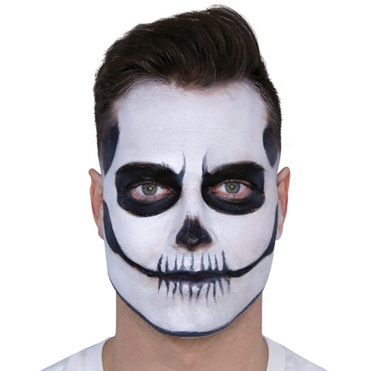 Kit de Maquilhagem Esqueleto Branco e Preto